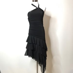 Vintage Studio Y Halter Little Black Dress Size S